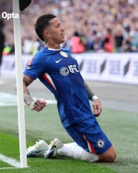 开云体育下载-恩佐本季各赛事已进13球，英超中场球员中仅次于怀特的16球